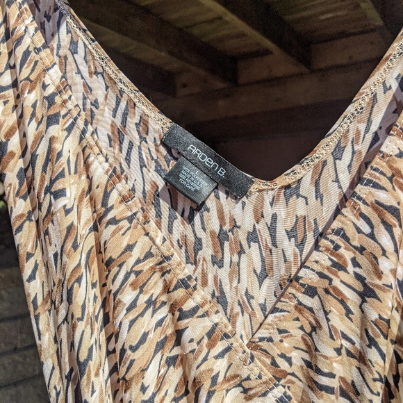 Brown Patterned Dress - Picture 5 of 5